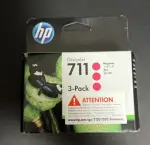 HP DesignJet 711 Magenta 3-Pack CZ135A Factory Sealed Use By 03/2021