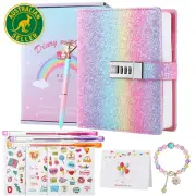 JIALILI Diary with Lock for Girls, Password Locked Journals for Teen Girls, Secr