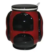 Golf Sugar Bowl W Lid N Spoon (Red)