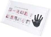 Newborn Baby Photo Frame 12 Month Growth Record Frame Baby Keepsake Frame Photo Frame for Infant White
