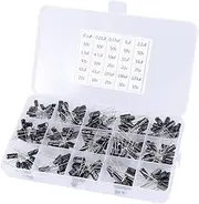 Alipis 200 Electrolytic Capacitor Kit Assorted to Capacitors for Power Supplies and Amplifiers Black Versatile for Electronics Projects