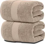 White Classic Luxury Soft Bath Sheet Towels - 650 GSM Cotton Large, 10: Taupe