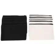 10Pcs Canvas Makeup Bags Canvas Zipper Pouch Bags Pencil Case Blank DIY2025