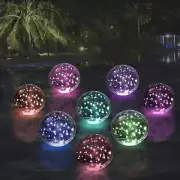 14 Inch Solar Powered Floating Pool Lights,Rgb LED Glow in the Dark Pool Ball Th