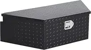 39Inch Trailer Tongue Boxes,Heavy Duty Aluminum Trailer Tool Box With Lock and Keys,Diamond Plate Storage Box,Waterproof Trailer Box for Pick Up Truck Bed,RV Trailer,Black