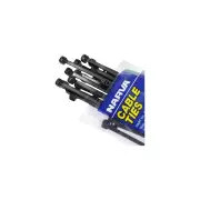 Narva Heavy Duty Black Cable Ties - 7.6mm x 370mm 10 x Pack of 100