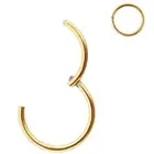10mm Gold Ear Tragus Eyebrow Cartilage Septum Lip Nose Hoop Clicker Ring