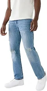 [True Religion] Men's Geno Sn Flap, Big Sandy Medium Wash with Rips