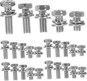 Alipis 1 Set Motorcycle Battery Terminal Bolt Assorted Hexagon Machine Screws with Nuts Durable High Strength Hardness for Reliable Performance