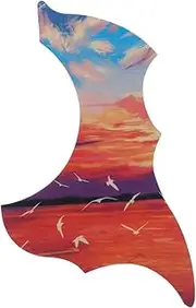 HEATSHAKING Guitar Pickguard Plate for Acoustic Guitar Unique Patterns Lightweight Decoration Easy Installation