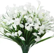 40 Bundles Artificial Calla Lily Flowers 14 Inch Plastic UV Resistant Fake Flowe