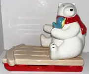 Bath and Body Works Soap Dispenser Holder "Polar Bear on Sled" New Never Used