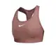 NIKE 女中度支撐運動內衣-DRI FIT 韻律 瑜珈 運動背心 慢跑 訓練 DX6822-208 摩卡白