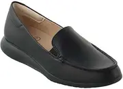Regal Walker(リーガルウォーカー) HC63 Women's Vamp Mocha Slip-On Loafers, Black, 24.0 cm