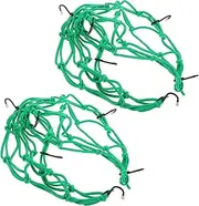 PLAFOPE 2pcs Elastic Bungee Cargo Net for Motorcycle Motorcycle Helmet Storage Netting Durable Fit for Helmets Raincoats More Easy Installation