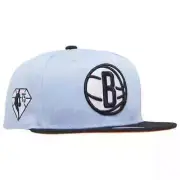 Mitchell & Ness Brooklyn Nets NBA Retro Hook 6 Blue Black Snapback Hat Cap OSFM