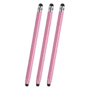 3 Pcs Stylus Pens for Touch Screens, 2 in 1 Universal Capacitive Stylus, Pink