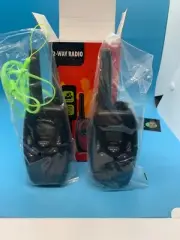 New With Box Wishouse Mini Two-Way Radio Walkie Talkies, Pair, Black