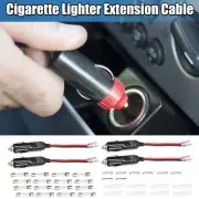 15cm 5.91" Car Cigarette Lighter Extension Cable Kit 12V/24V 10A Power Socket