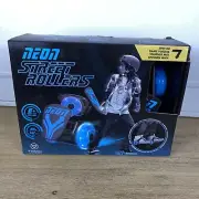 Neon Street Rollers Clip on skates for kids Light up Blue Y-Volution