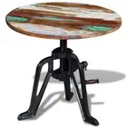 vidaXL Side Table Solid Reclaimed Wood Cast Iron 60x(42-63) cm 2BB