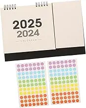 STOBOK Desk Calendar 2024-2025 Memo Pad Black Office Desk Decoration Planner for Life Scheduling