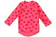Nestling: Swim Rash Vest - Pink Hearts (7 years)