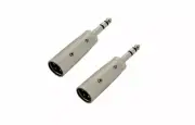 2 4 8 10 PCS XLR 3-Pin Male to 1/4" TRS Stereo Balanced Audio Adapter Connector