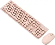 OSALADI 1Set Wireless Punk Mechanical Feel Keyboard Mouse Modern Quiet Keyboard and Mouse for Laptop Stylish Design Ergonomic Wireless