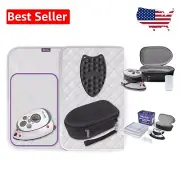 Versatile Mini Iron with Hard Case, Heat Resistant Rest & Stylish Mats - Black