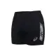 ASICS 女排球短褲-台灣製 三分褲 運動 針織 慢跑 吸濕排汗 反光 亞瑟士 黑銀