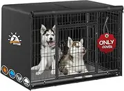 Zettum Dog Crate Cover 36 Inch - 600D Kennel Crate Covers for Dog Cage Waterproof & Heavy Duty, Small Dog Cage Cover Universal Fit for Most Wire Pet Crates - 91 x 58 x 63 CM (Cover Only)