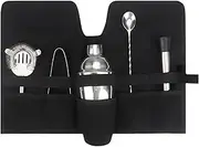 Bartender Kit, Portable Folding Roll Strap Professional Bartender Bag, Travel Bartender Bag, Bar Kit Bag for Carrying Bar Tools, for Home Cocktail Making, Parties, Camping (ZoeyilanKD8Q5GBu-12)