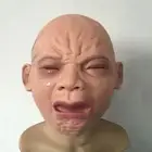Party Props Crying Baby Mask Latex Mask Crying Face Mask Full Head for Adults