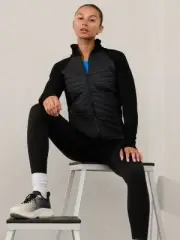 ATHLETA Flurry Force Insulated Primaloft Jacket L Large | Black #415705 NEW