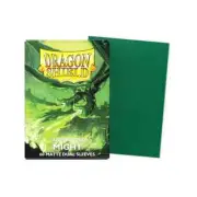 (60-Pk) Dragon Shield DUAL MATTE Card Sleeves Mini/Japanese Size - MIGHT Green