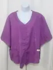CREST 5XL STYLE 199 GRAPE JELLY BUTTON FRONT SCRUB TOP NEW WITH TAGS