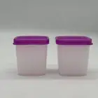 Tupperware Freeze-It Mini Square Rounds Set of 2 Containers 2.5 oz New!