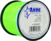 Ande A14-80GE Premium Mono Line 1/4 lb Spool 80 lb 150 Yards Green Hi-Vis