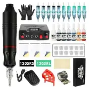 Tattoo Machine Kits Rotary Tattoo Pen With 10pc Needles Tattoo Power Supply