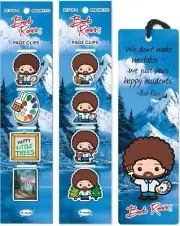 Re-Marks Bob Ross Bundle Magnetic Page Clips, Set of 8, 1 Tassel Bookmark