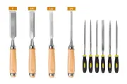 Wood Chisel Metal File,1/4,1/2,3/4,1Inch Chisel Set,Needle Files Set with Fla...