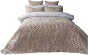 Belledorm Porto Pebbled Bedspread (UK Size: 260cm x 260cm) (Latte)