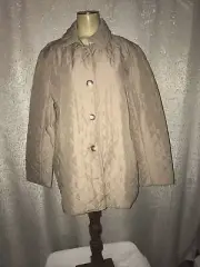 Chico’s Tan Quilted Jacket, Button Front, NWT, Size 3 / XL 16/18