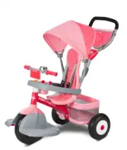 Radio Flyer Custom 4-in-1 Build A Trike With Air Tires, Accessories - Pink