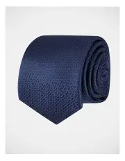 [Blaq] Textured Poly Tie Navy
