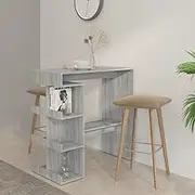 Bar Table with Storage Rack Grey Sonoma 100x50x101.5 cm Modern Furniture Home Decor