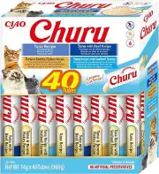 Churu by INABA Cat Treat - Tuna Variety Box - 1 Pack 40 x 14g total Soft C