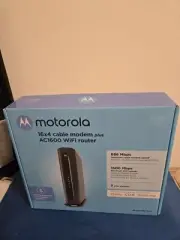 Motorola 16×4 Cable Modem PlusAC1600 Wi-Fi Router