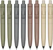 Maydahui 8 PCS Easter Island Rollerball Gel Pens Retractable Moai Stone Statue Pen Low Center of Gravity Pens Mini Pocket Pen Large Capacity Refills Black Ink for School Party Office